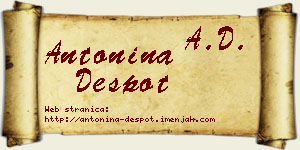 Antonina Despot vizit kartica